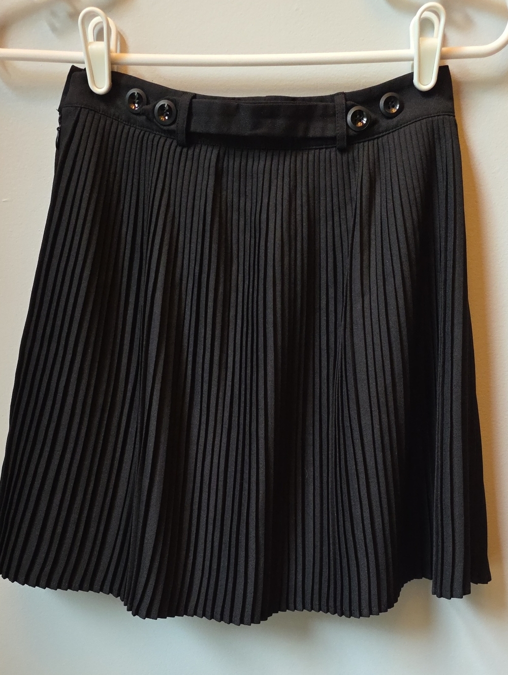 Chance Forever Pleated Skater Skirt with Button Waist - Size XS